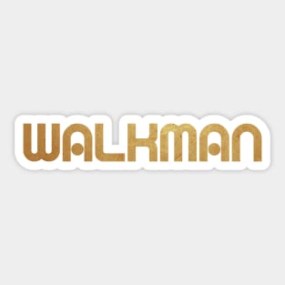 Walkman retro gold Sticker